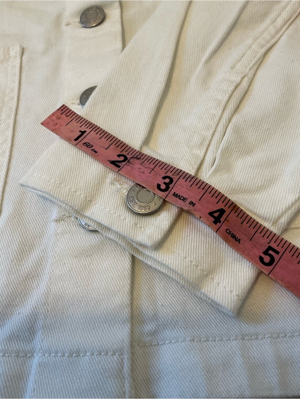 GAP Cream Ruffle-Trim Button-Front Jacket - Picture 9 of 9